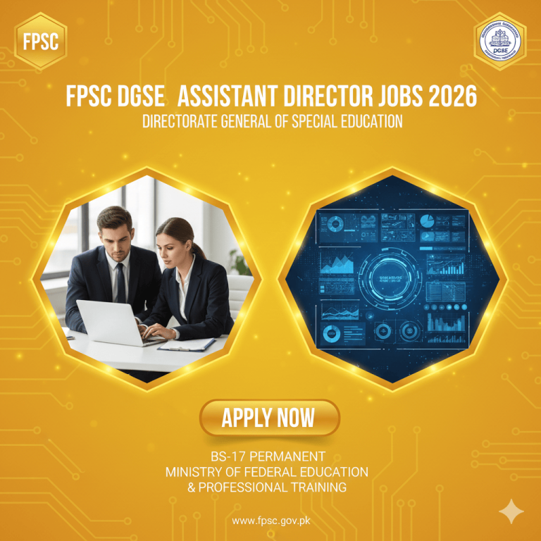 FPSC DGSE Assistant Director Jobs 2026