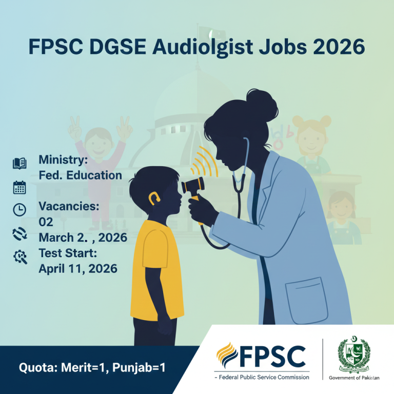 FPSC DGSE Audiologist Jobs 2026
