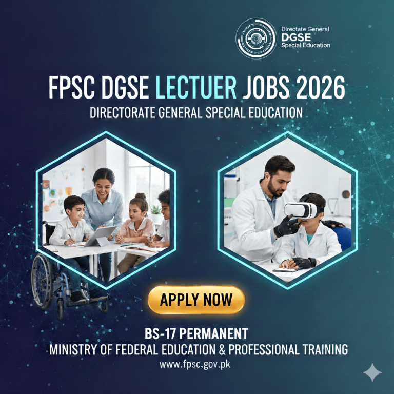 FPSC DGSE Lecturer Jobs 2026