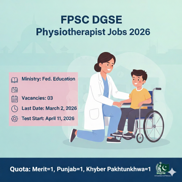FPSC DGSE Physiotherapist Jobs 2026