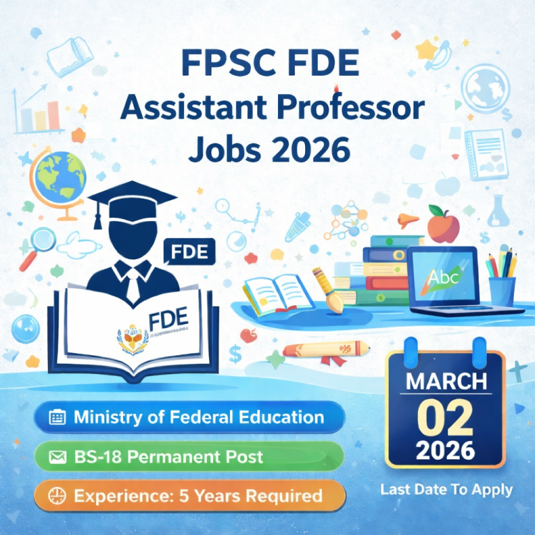 FPSC FDE Assistant Professor Jobs 2026
