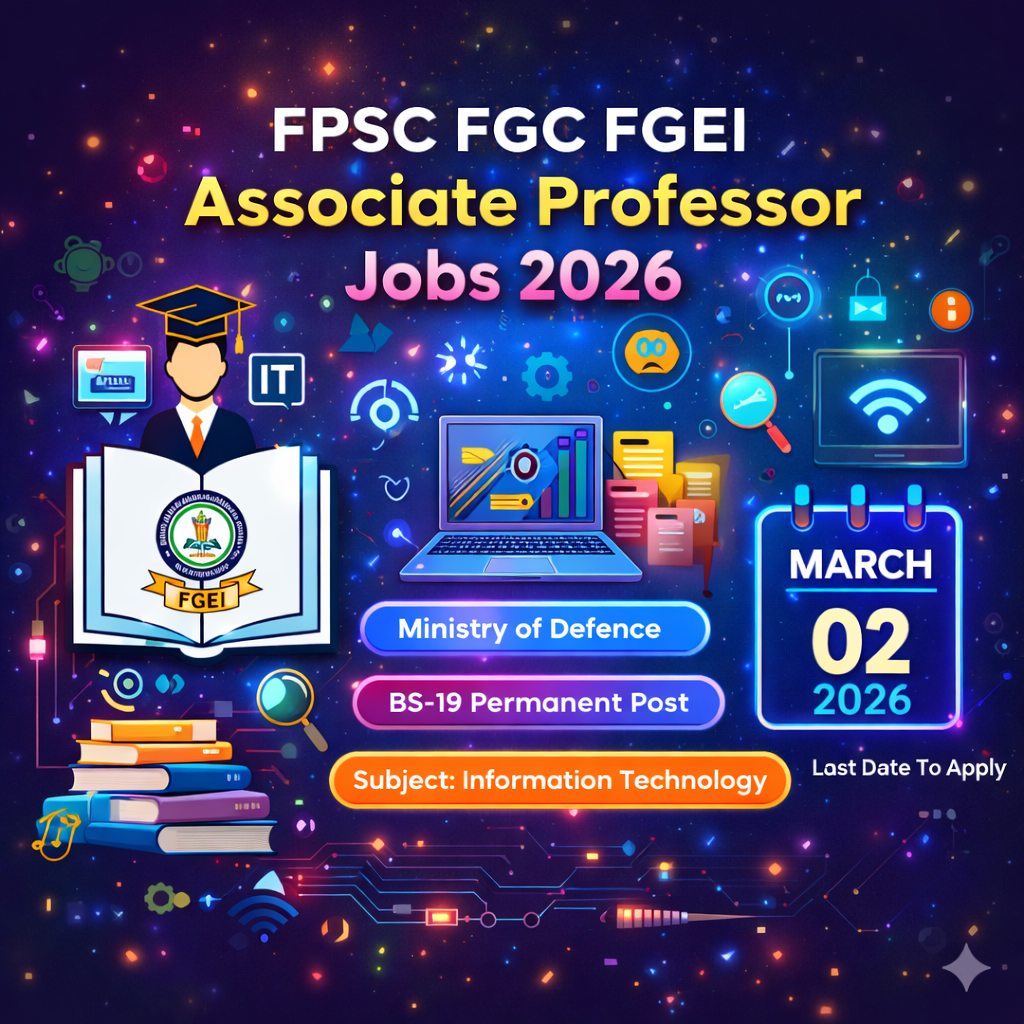 FPSC FGEI Associate Professor Jobs 2026